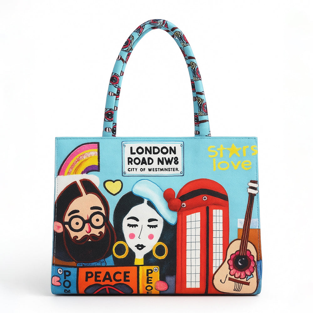 London Pop-Art Canvas Tote Bag