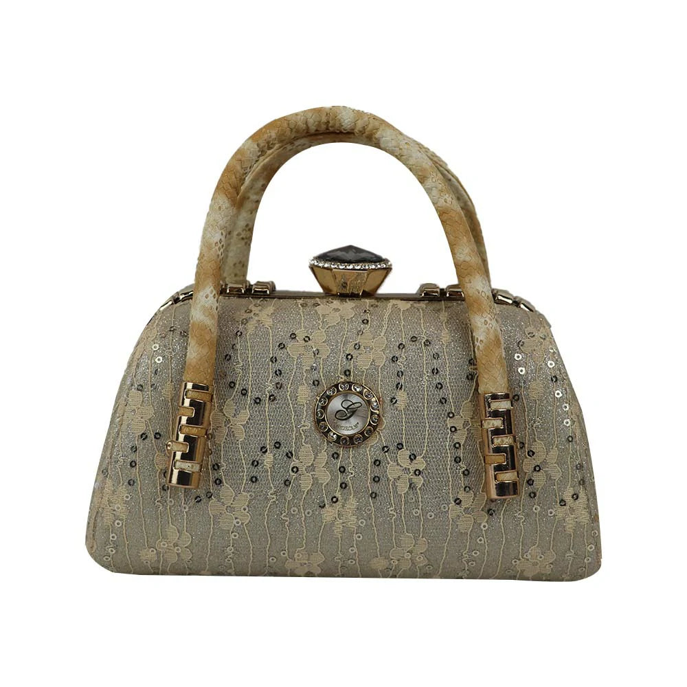 Golden Glam Luxe Handbag – Vintage-Inspired Embellished Purse