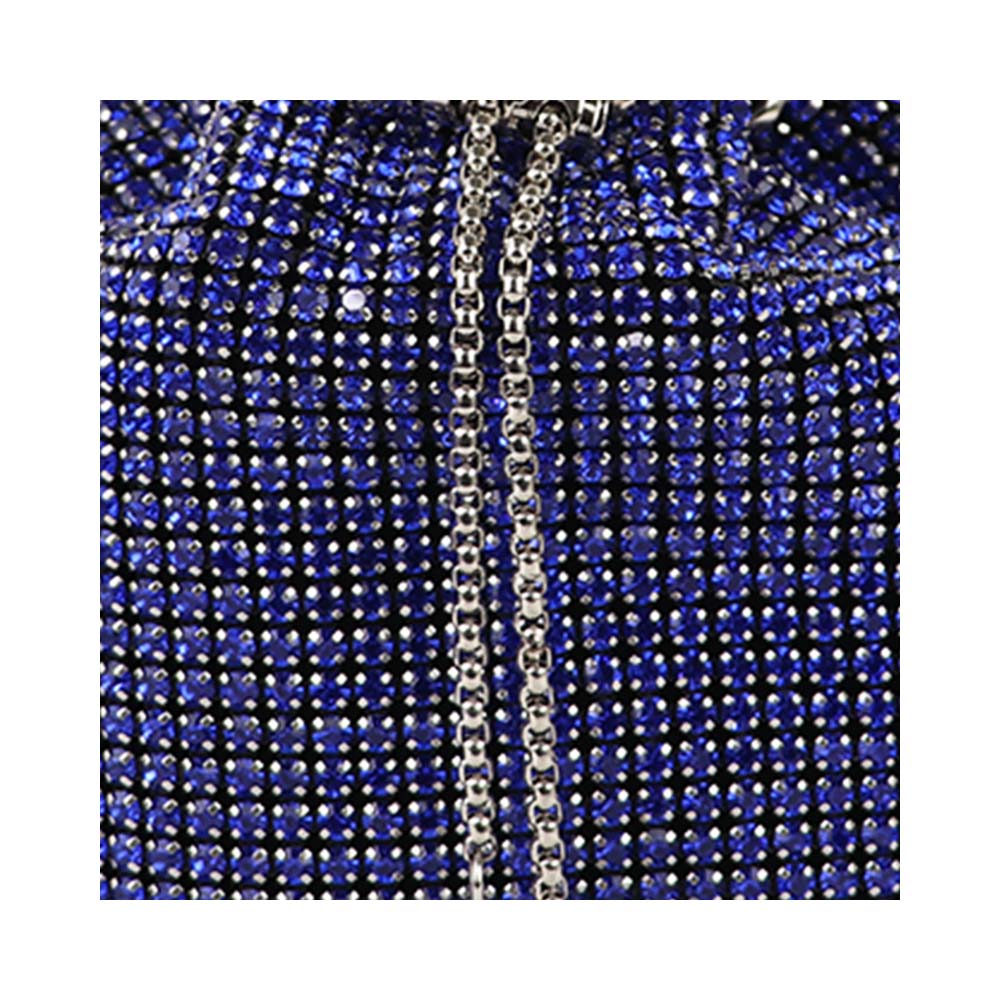 Luxury Rhinestone Drawstring Potli Bag with Metal Handle