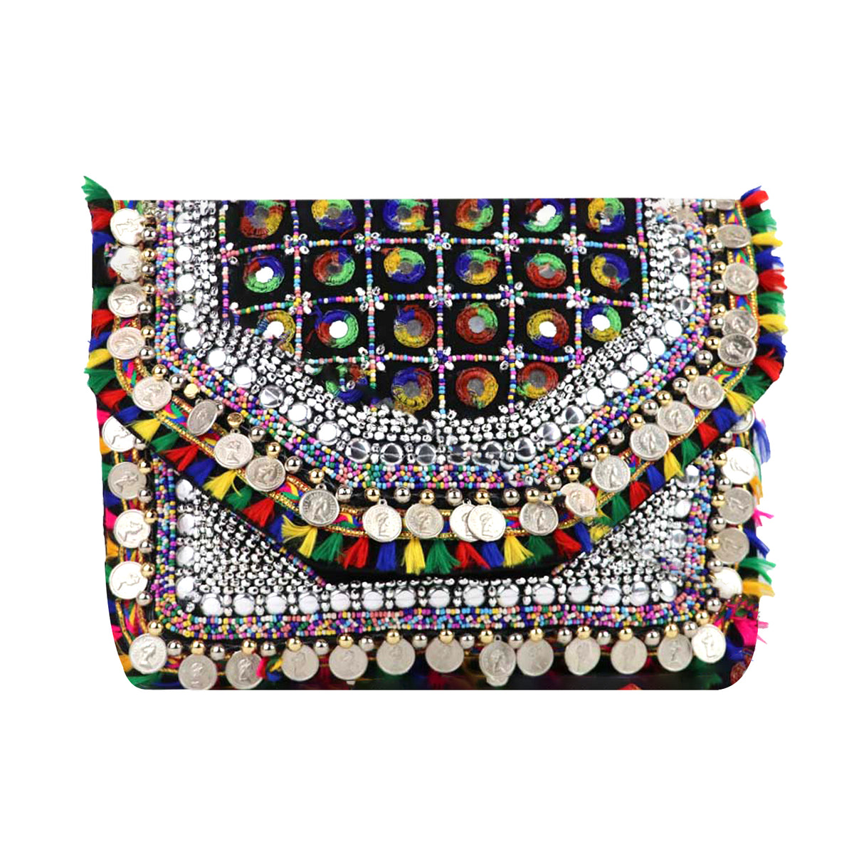 Sling Bag Boho Mirror Work Bag – Vibrant Ethnic Chic