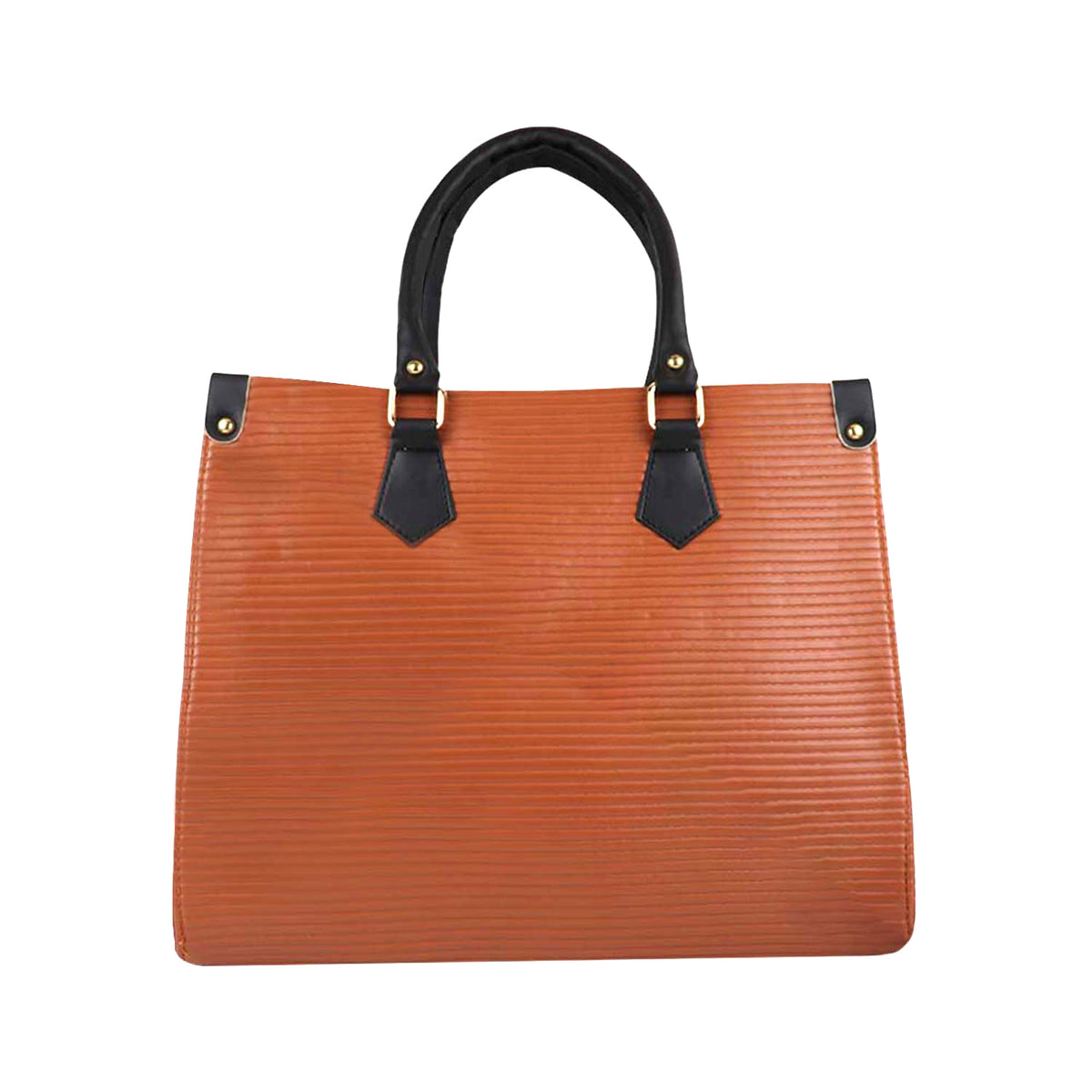 Classic Brown & Beige bag – Elegant Structured Handbag with Shoulder Strap