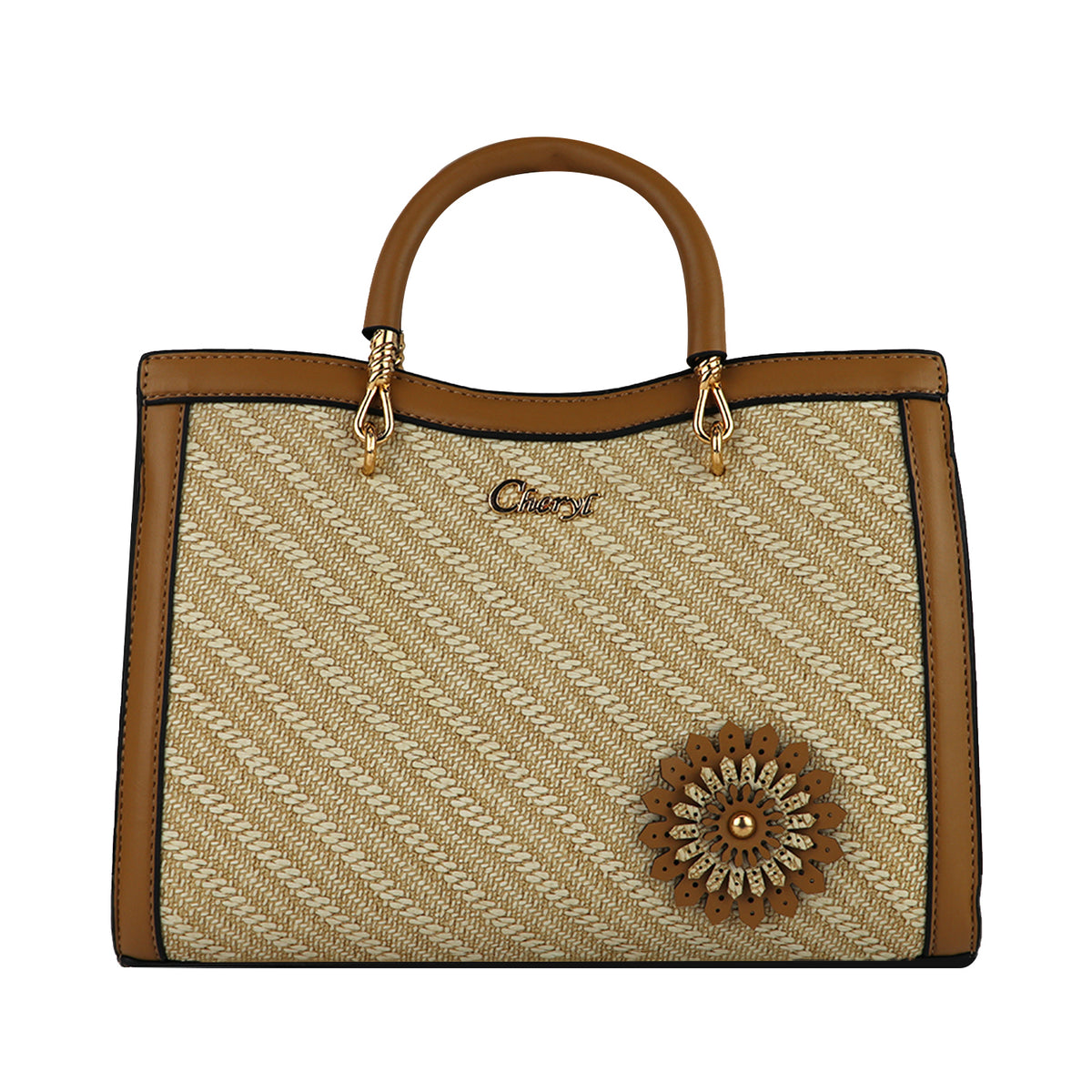 Elegant Handbag with Floral Accent, Perfect for Every Occasion