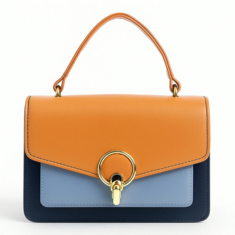 Tri-Tone Color Block crossbody Bag