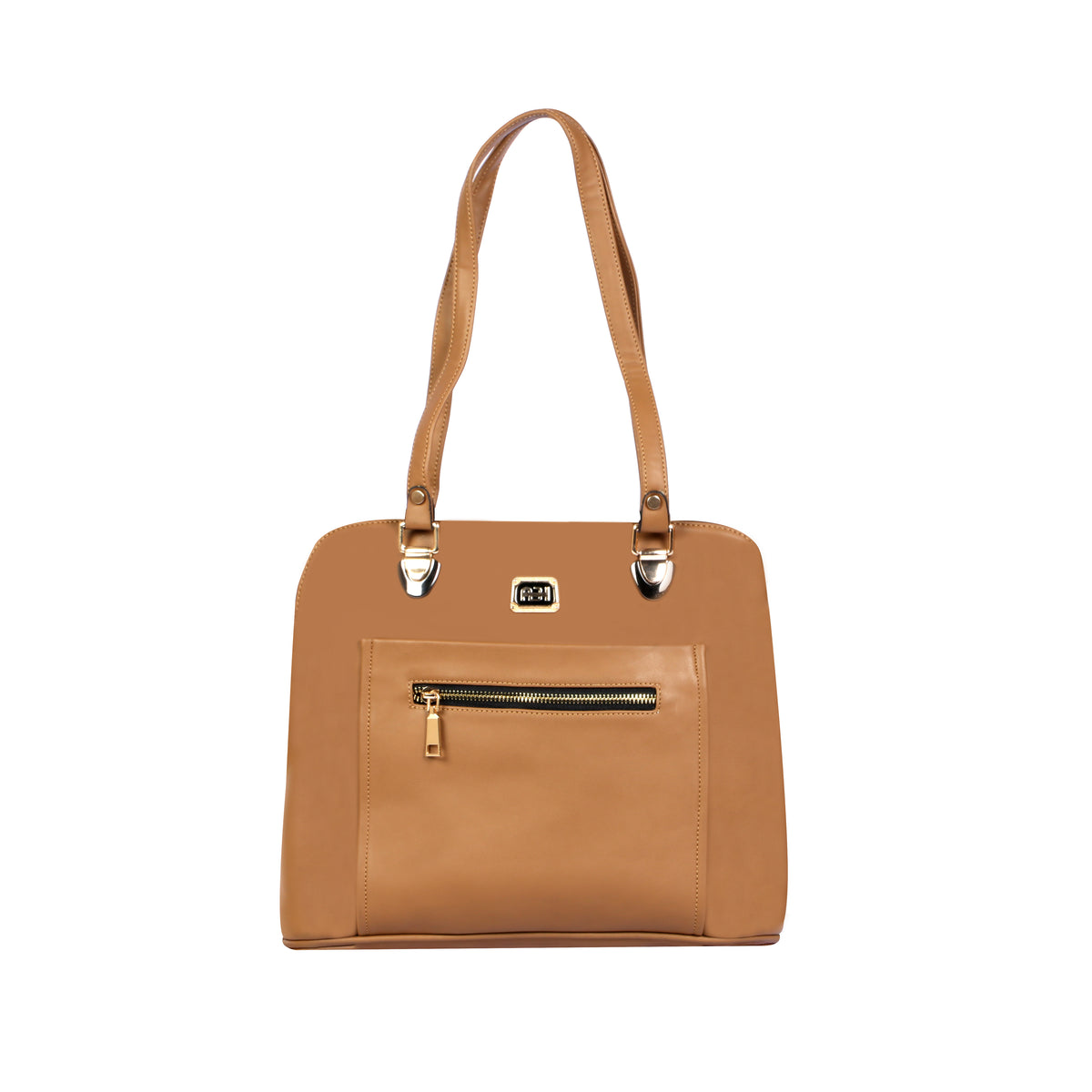 Classic Tan PU Leatherette Tote Bag – Stylish & Spacious Shoulder Bag for Women