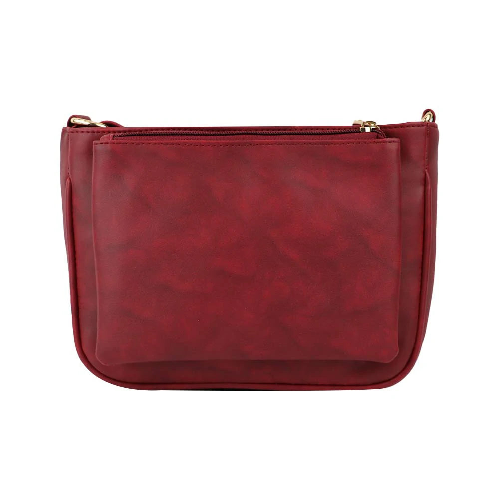 Classic Brown PU Leather Sling Bag – Everyday Chic