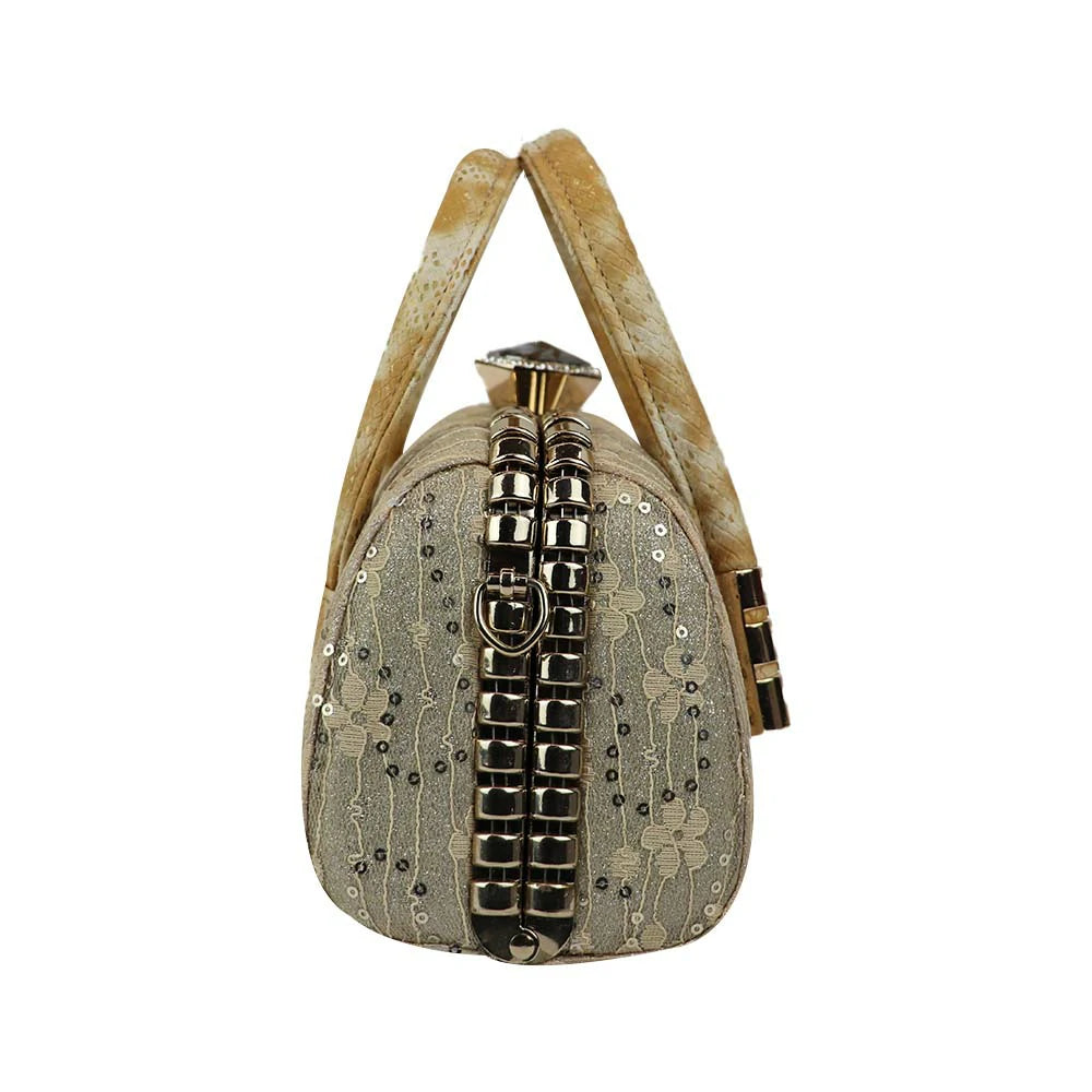 Golden Glam Luxe Handbag – Vintage-Inspired Embellished Purse