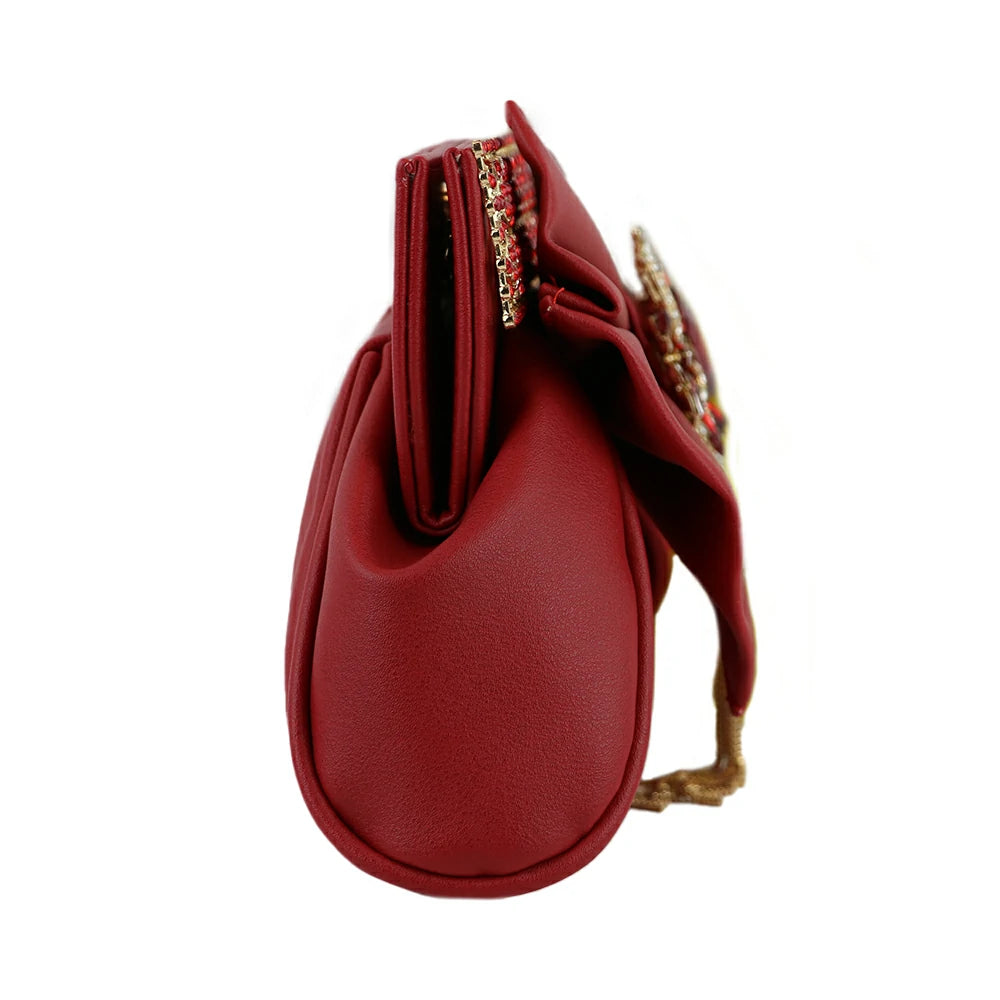 Elegant Red Bow Party Clutch – Perfect for Weddings & Special Occasions