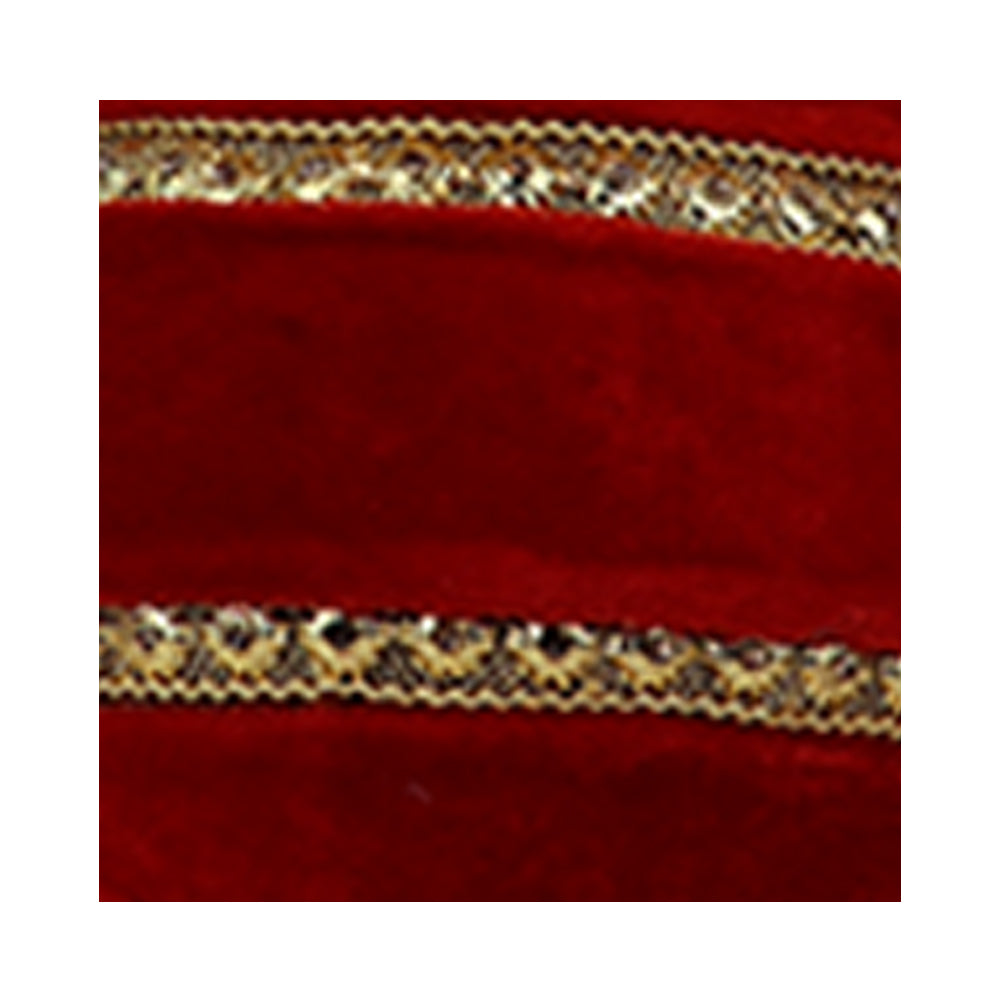 Royal Red Velvet Potli – Handcrafted Bridal & Festive Purse with Gold Embellishments