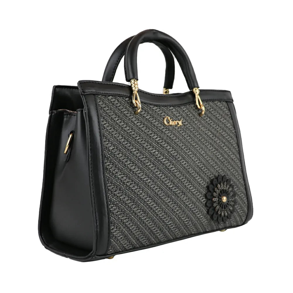 Elegant Handbag with Floral Accent, Perfect for Every Occasion