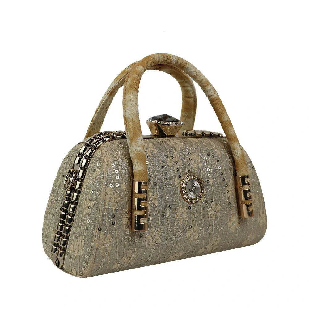 Golden Glam Luxe Handbag – Vintage-Inspired Embellished Purse