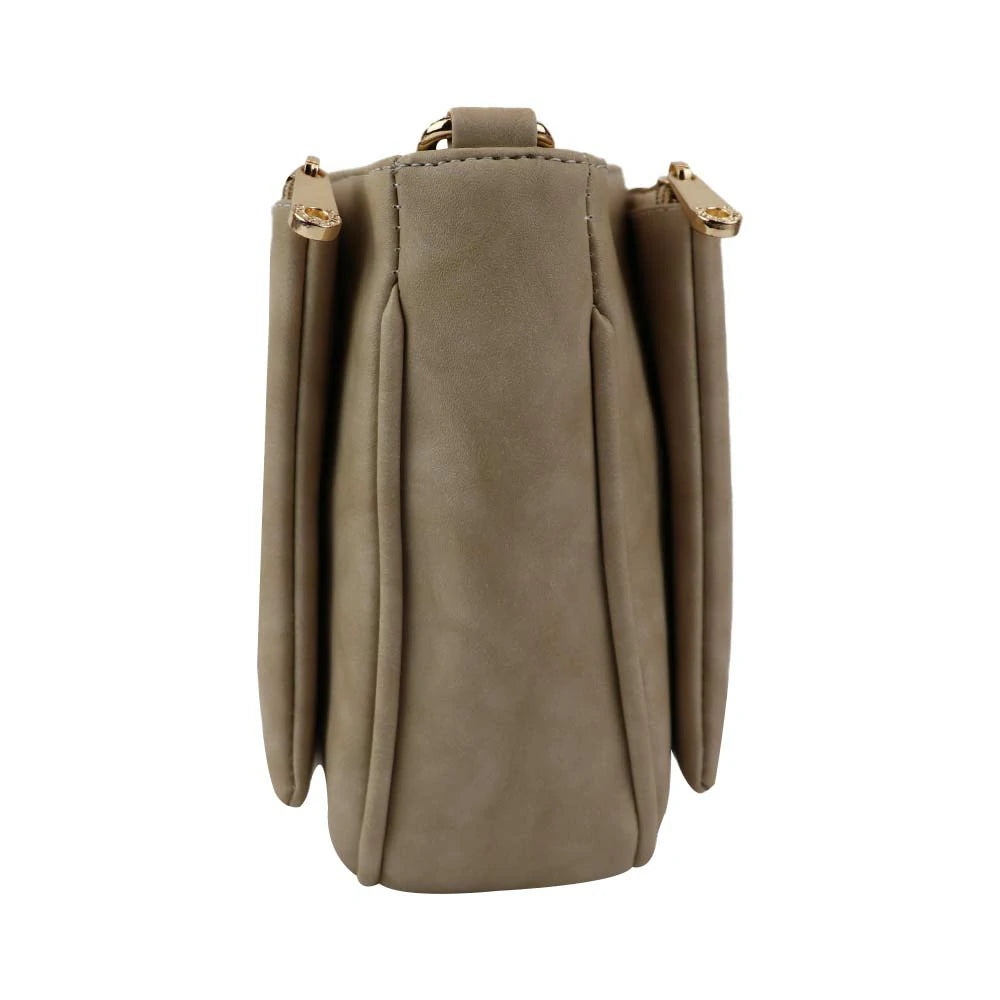 Classic Brown PU Leather Sling Bag – Everyday Chic