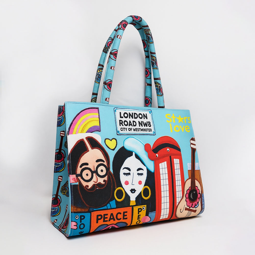 London Pop-Art Canvas Tote Bag