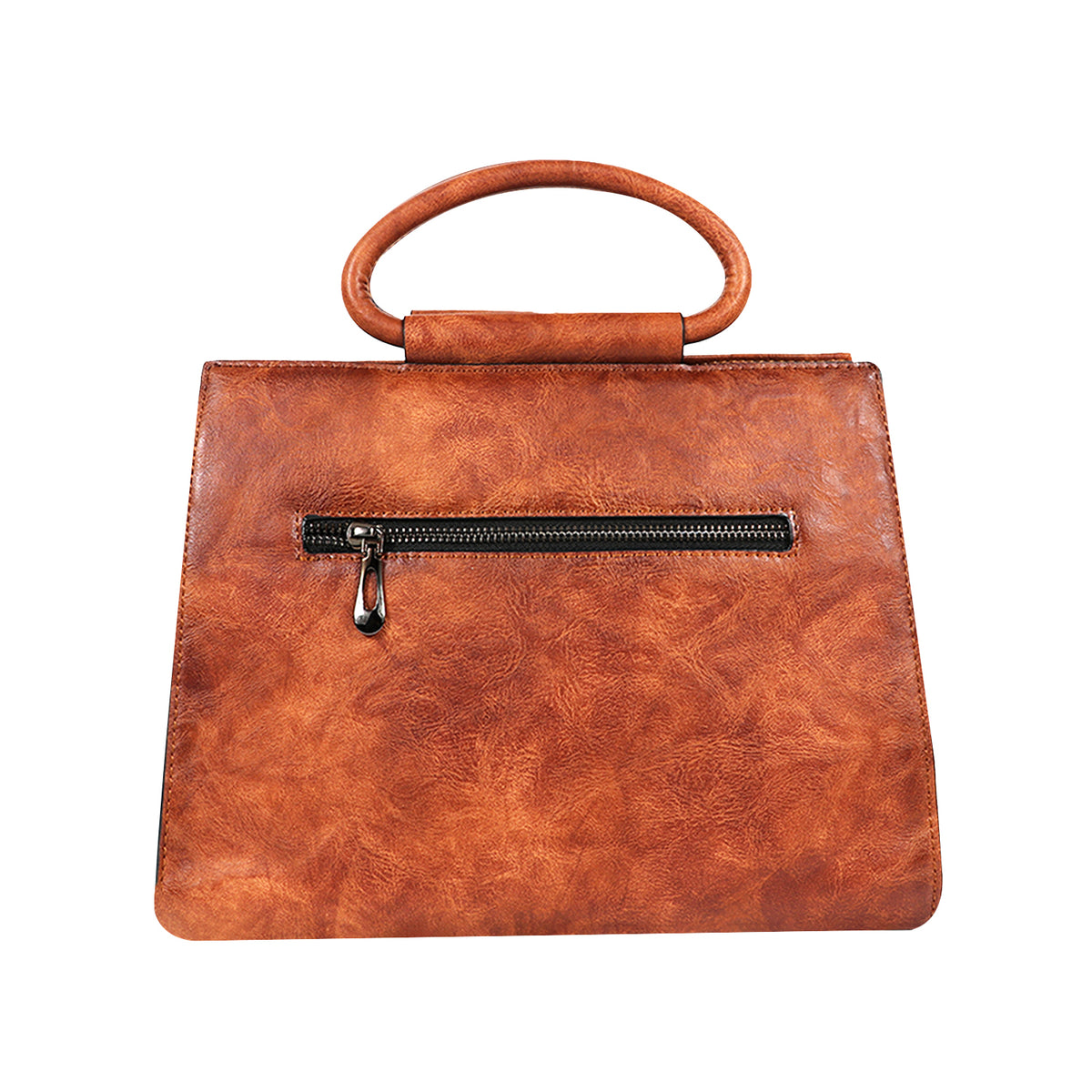 Vintage PU Leather Handbag with Mandala Embossed Design – Boho Chic