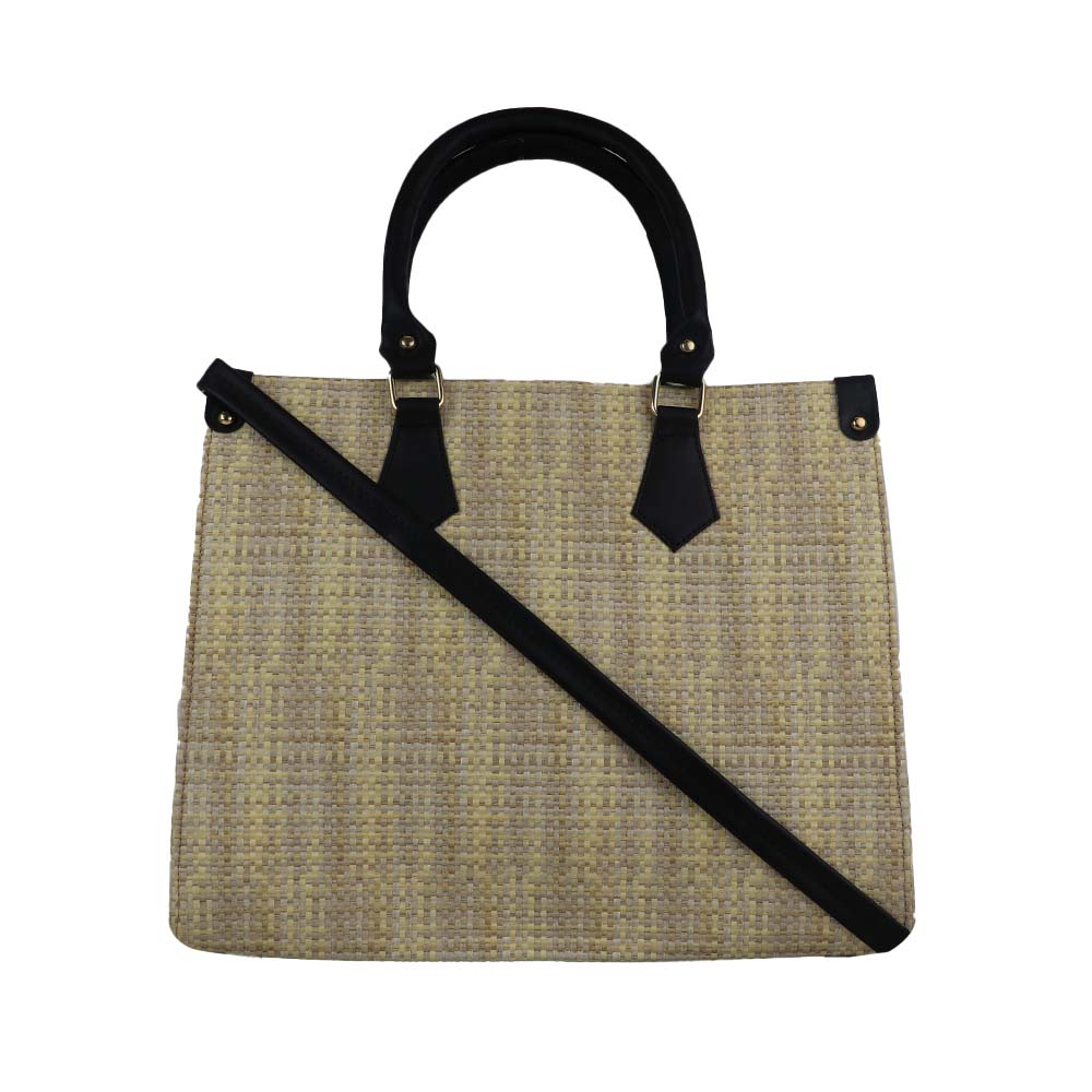 Classic Brown & Beige bag – Elegant Structured Handbag with Shoulder Strap