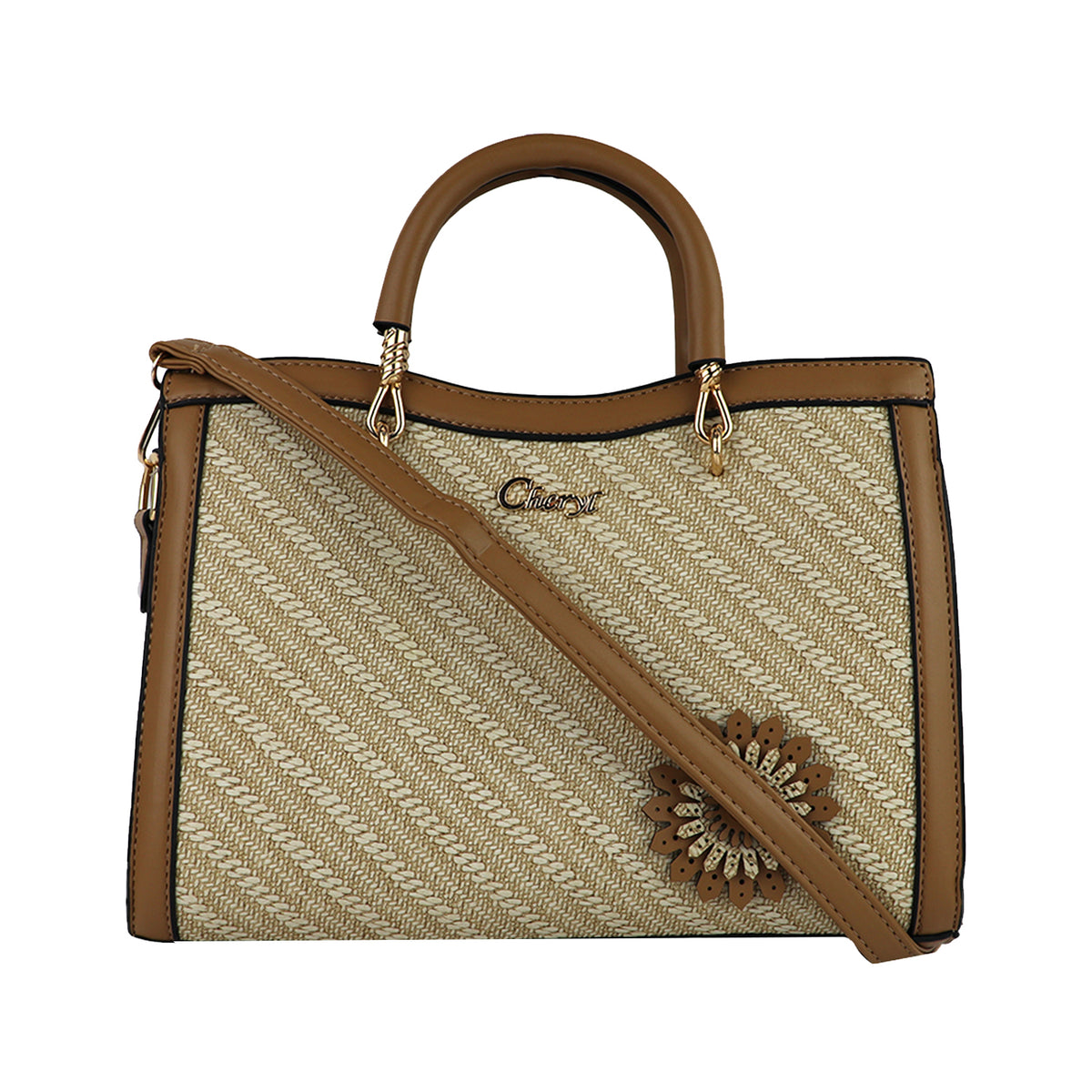 Elegant Handbag with Floral Accent, Perfect for Every Occasion