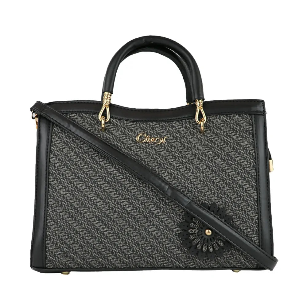 Elegant Handbag with Floral Accent, Perfect for Every Occasion