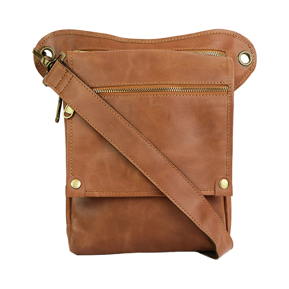Vintage PU Leather Utility Bag – Multi-Pocket Travel & Everyday Bag
