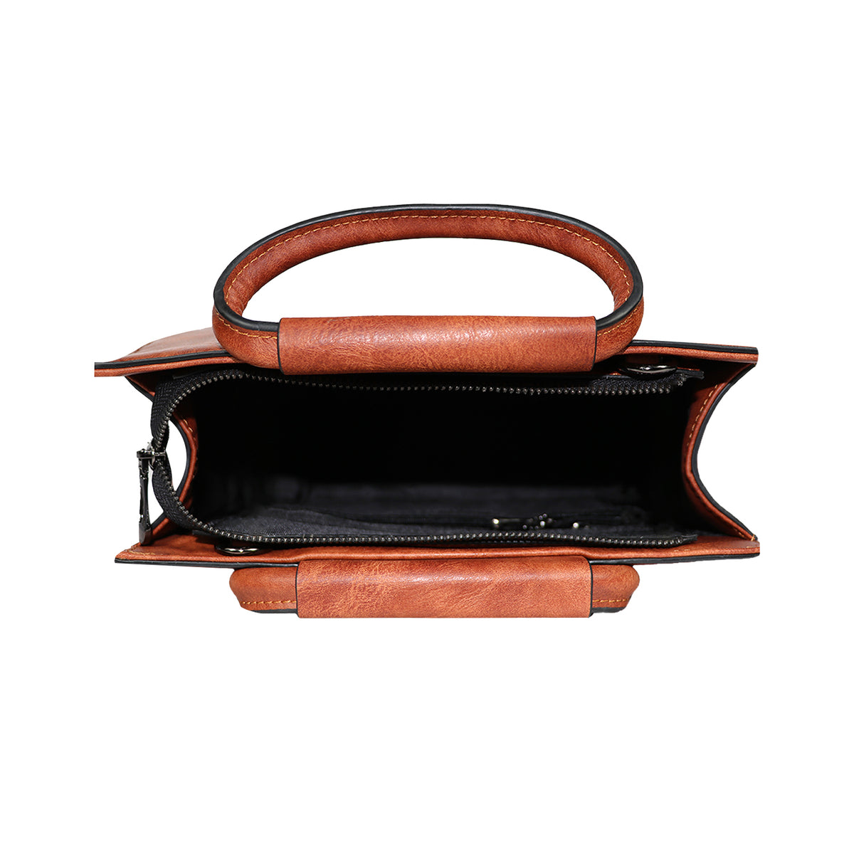 Vintage PU Leather Handbag with Mandala Embossed Design – Boho Chic