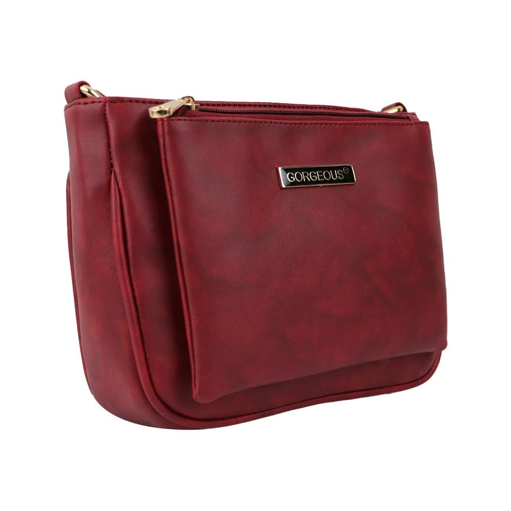 Classic Brown PU Leather Sling Bag – Everyday Chic