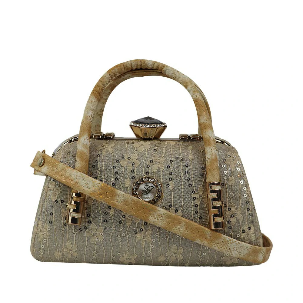 Golden Glam Luxe Handbag – Vintage-Inspired Embellished Purse