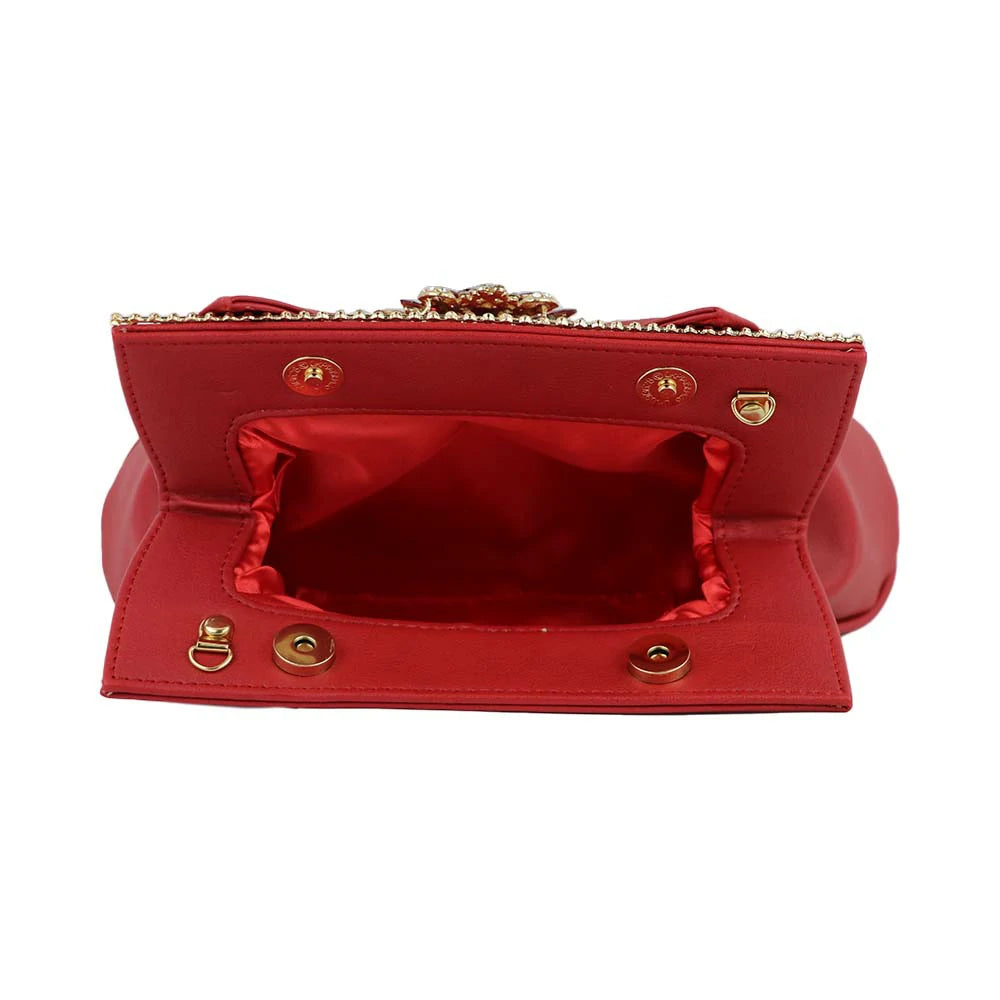 Elegant Red Bow Party Clutch – Perfect for Weddings & Special Occasions