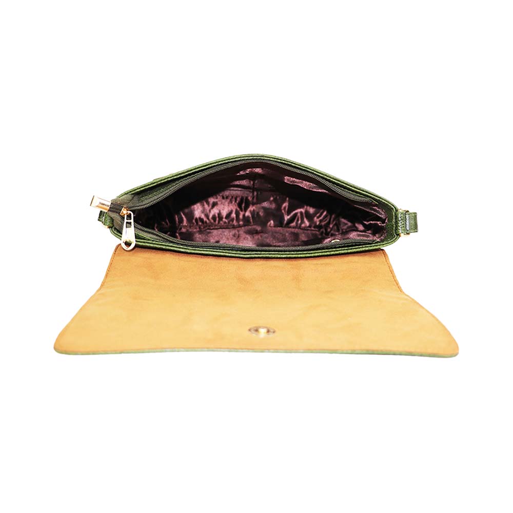 Olive Green Minimalist sling Bag – Chic Everyday Shoulder Bag