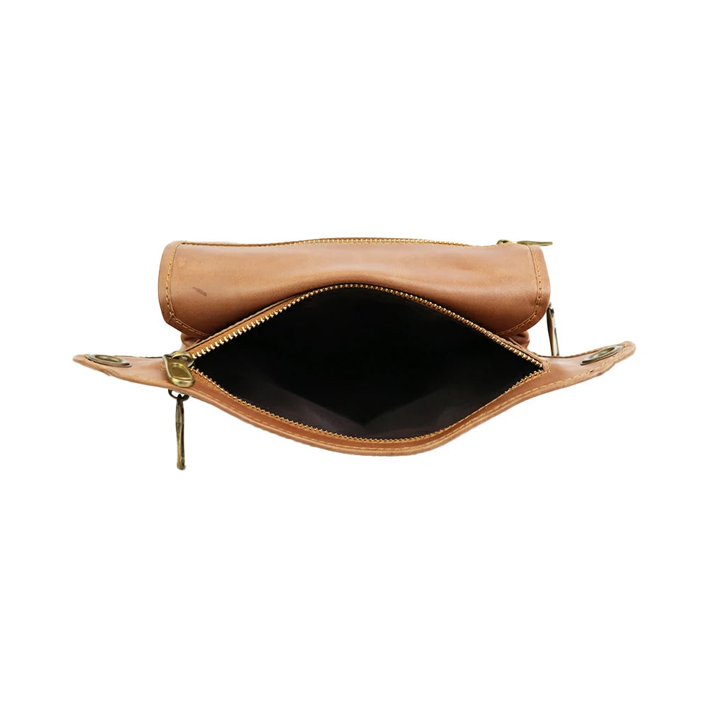 Vintage PU Leather Utility Bag – Multi-Pocket Travel & Everyday Bag