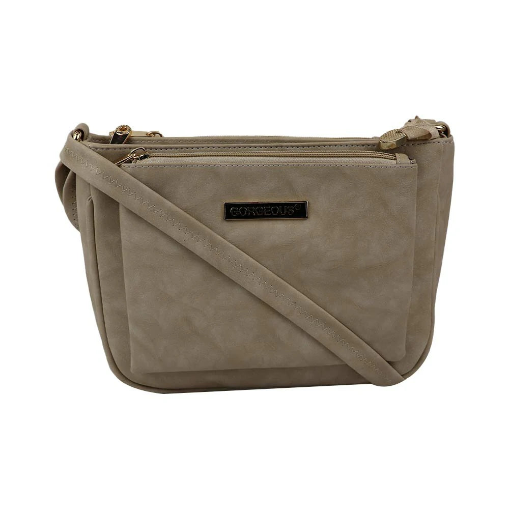 Classic Brown PU Leather Sling Bag – Everyday Chic