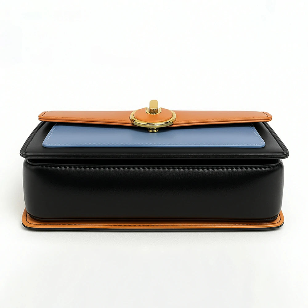 Tri-Tone Color Block crossbody Bag