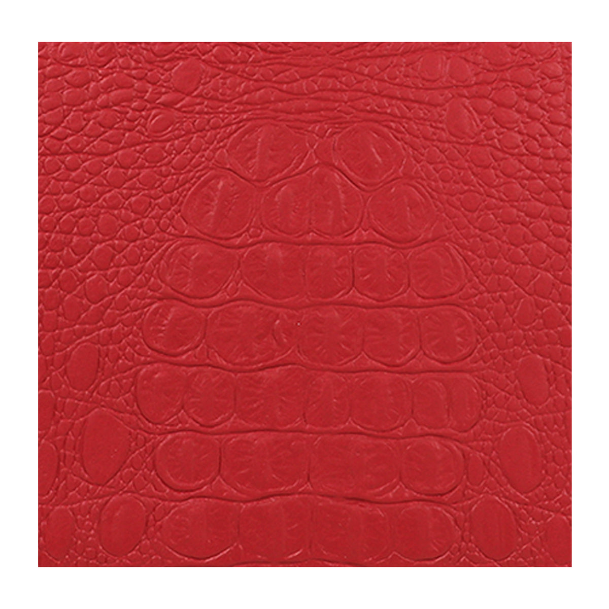 Croc-Embossed Handbag with Gold Accents