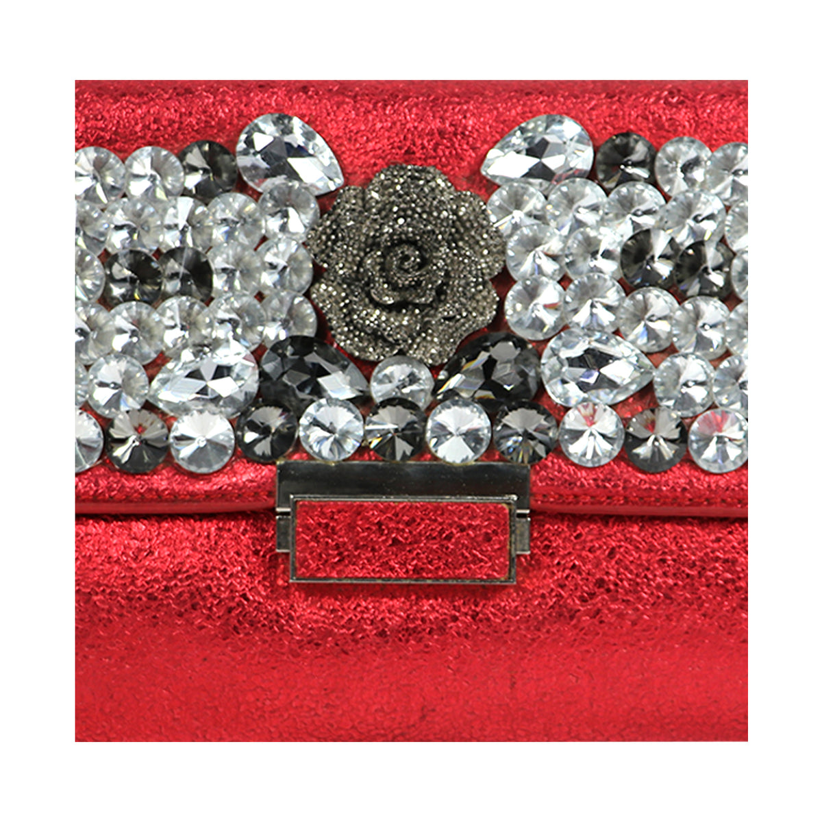 Luxury Red Diamond Clutch – Glamorous Party & Wedding Handbag for Women