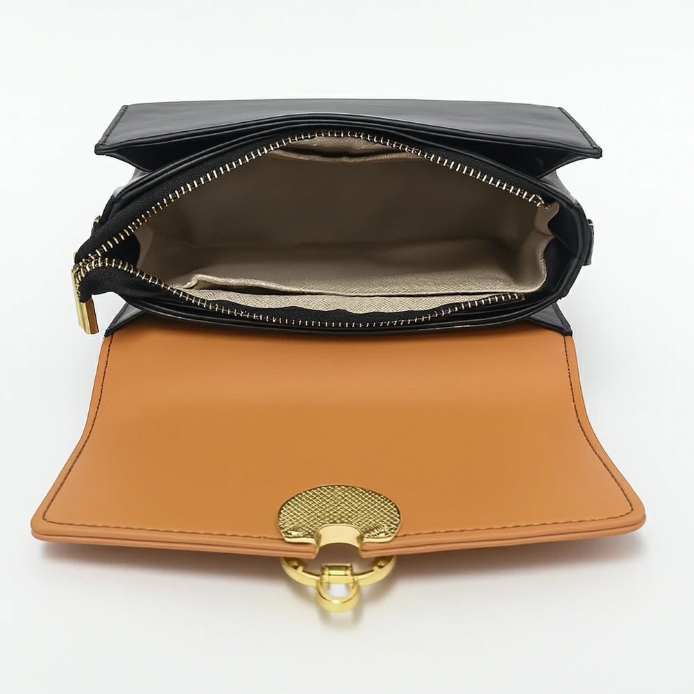 Tri-Tone Color Block crossbody Bag