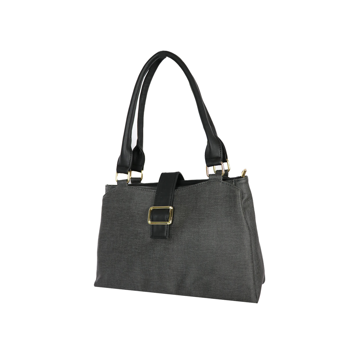 Elegant Grey & Black Bag – Stylish & Spacious Handbag for Women