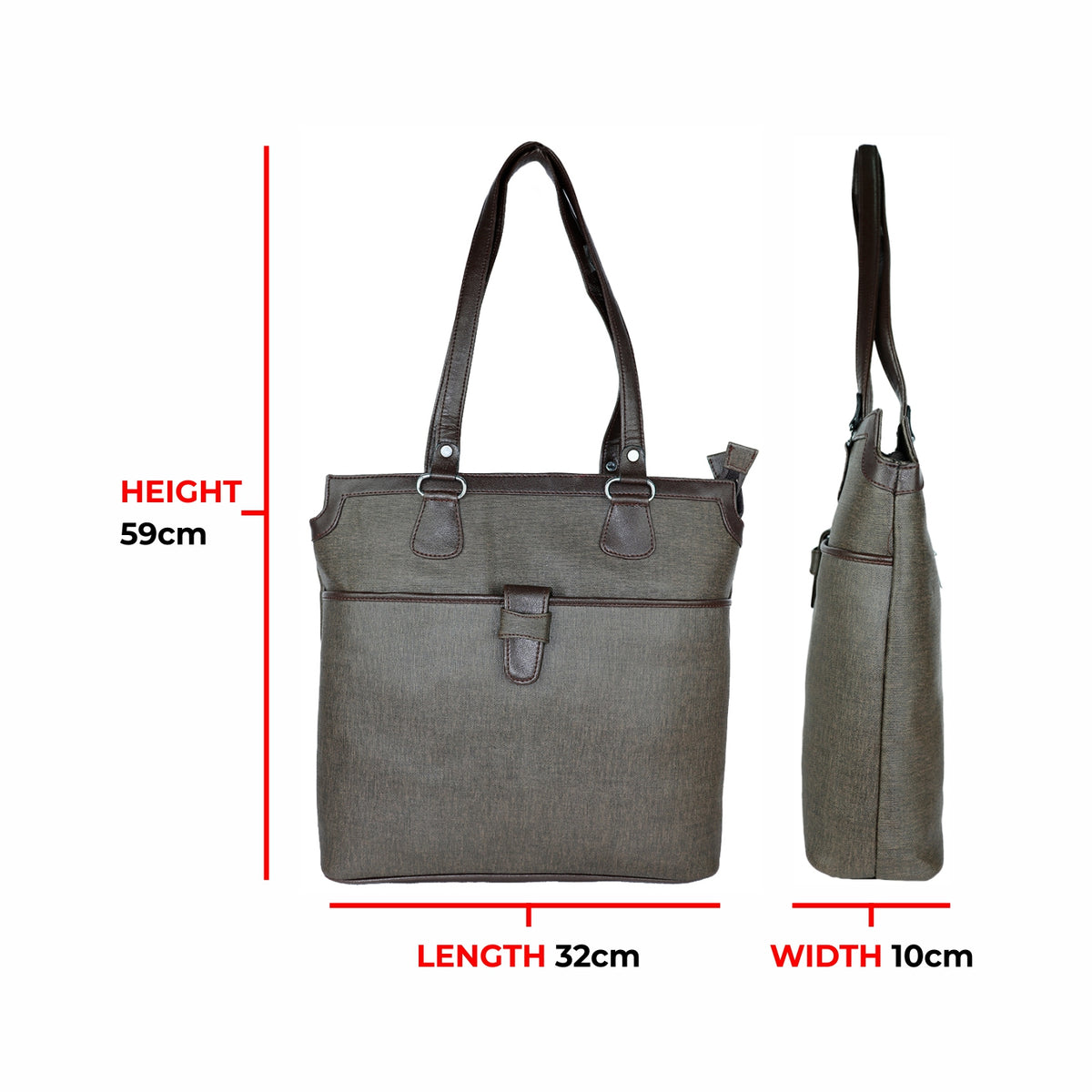 Classic Brown Formal Tote For Women