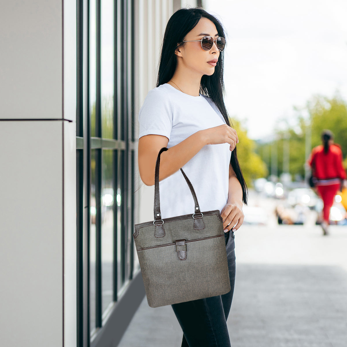Classic Brown Formal Tote For Women
