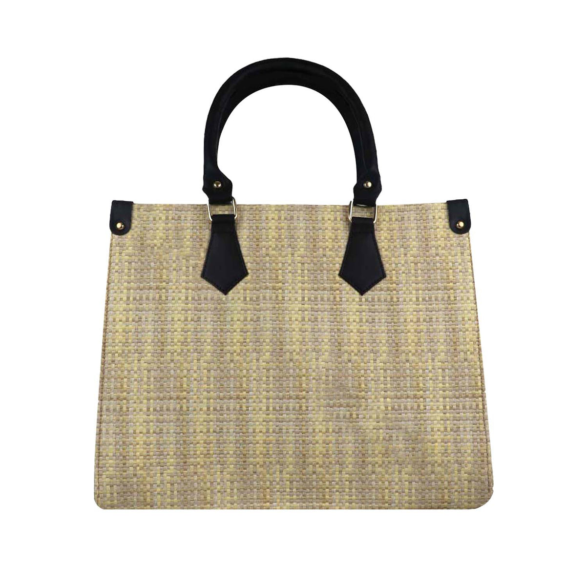 Classic Brown & Beige bag – Elegant Structured Handbag with Shoulder Strap