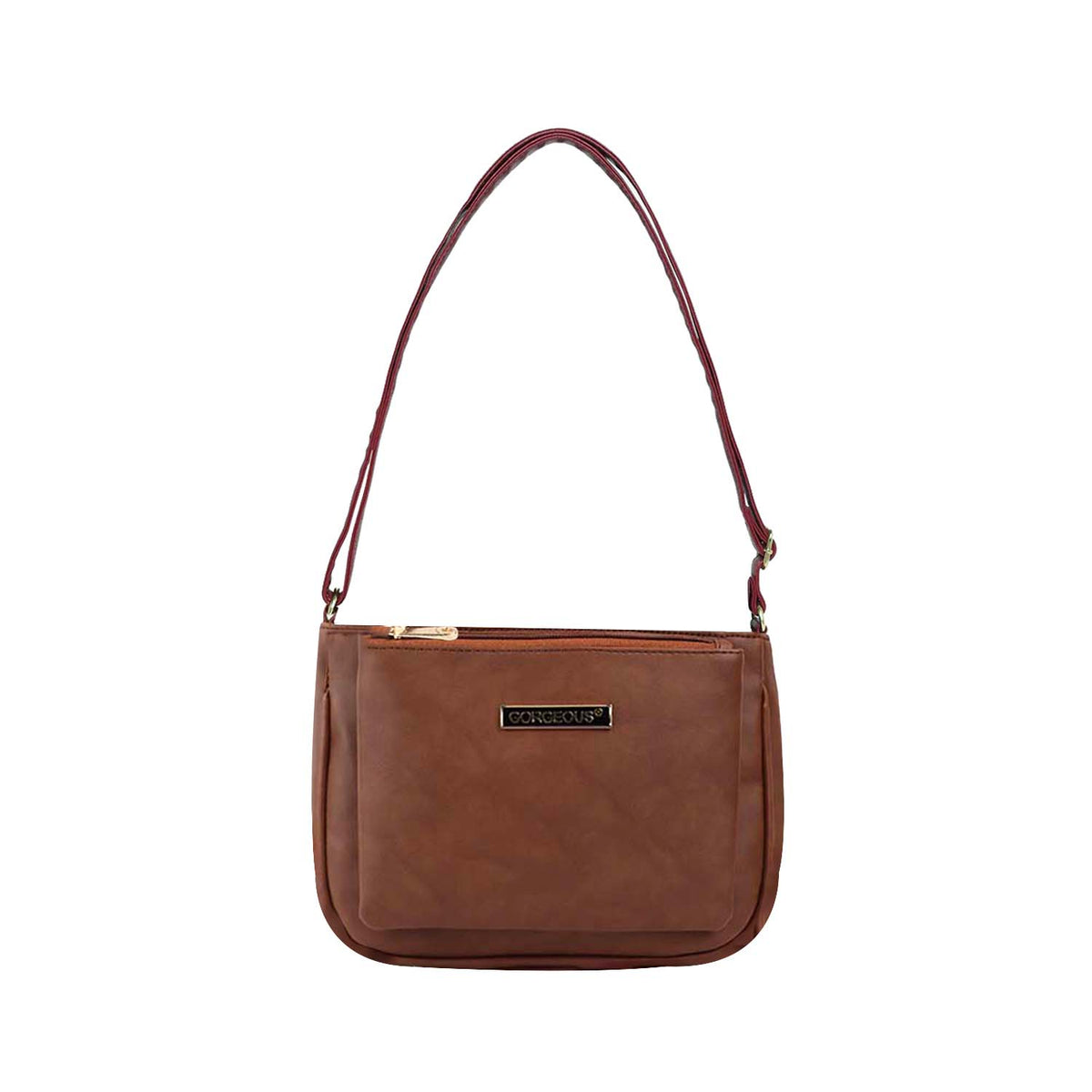 Classic Brown PU Leather Sling Bag – Everyday Chic