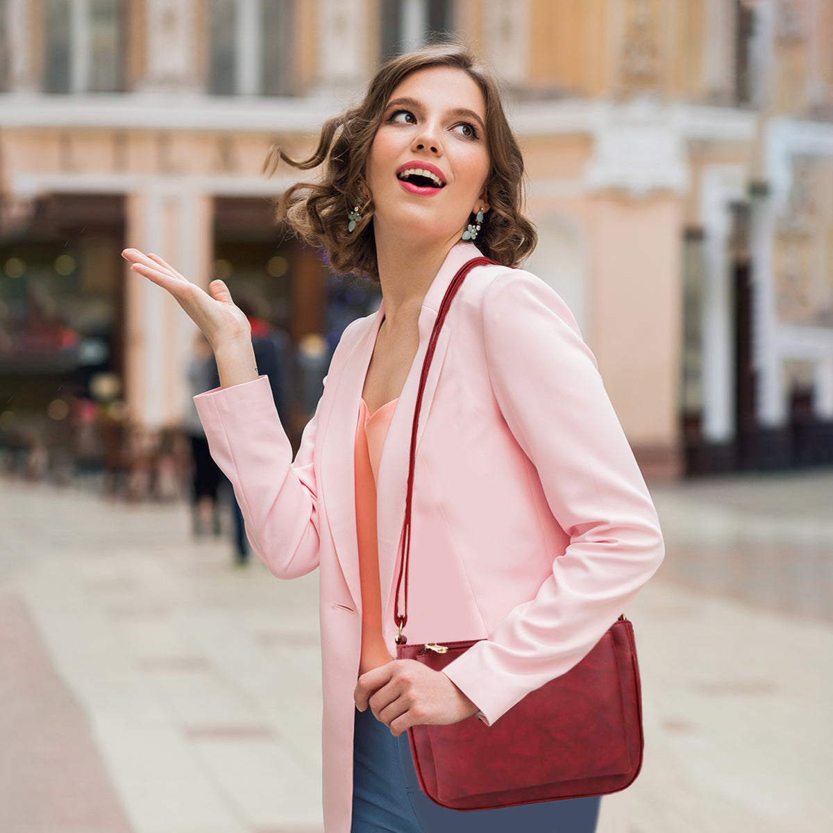 Classic Brown PU Leather Sling Bag – Everyday Chic