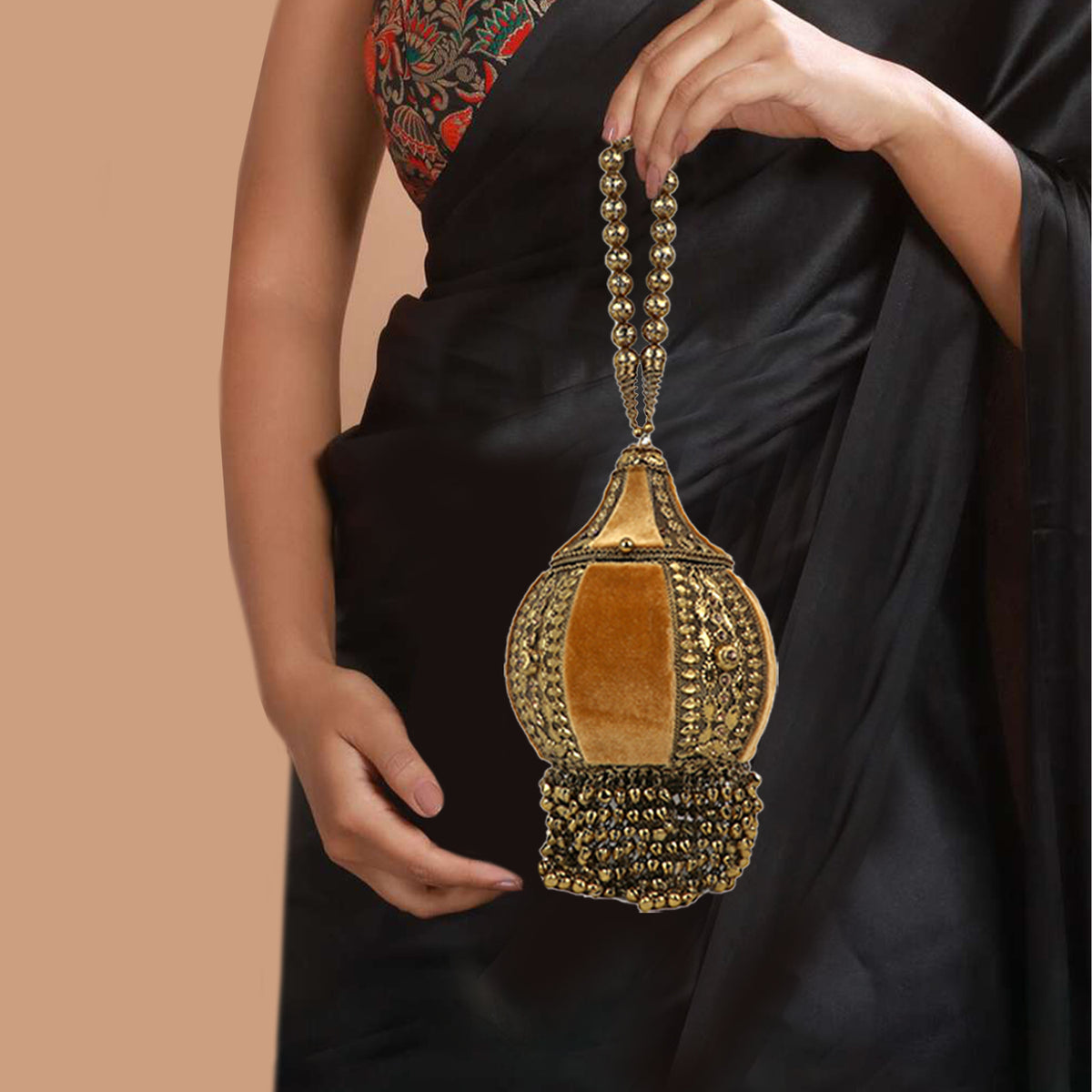 Luxury Vintage Potli Bag – Velvet & Beaded Designer Clutch for Weddings & Festive Wear