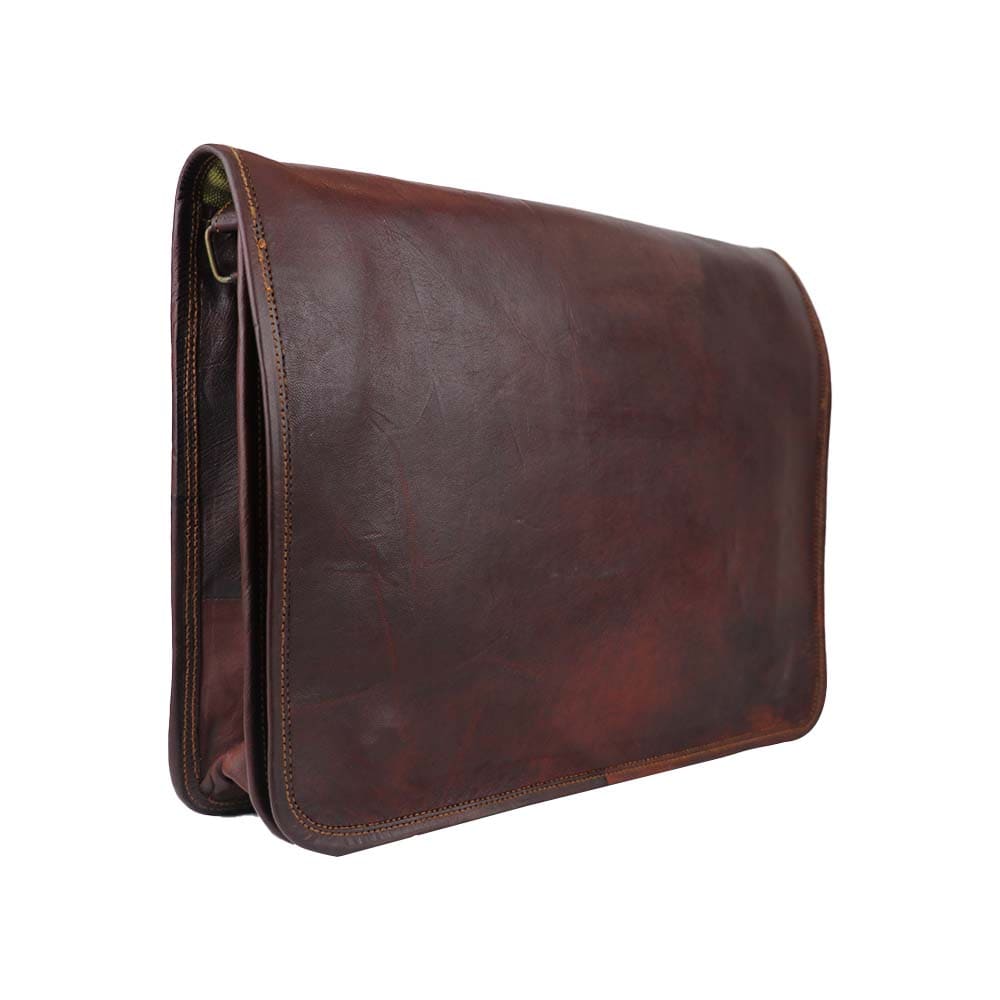 Classic Dark Brown PU Leather Sling Bag – Elegant & Spacious office bag or Daily Use