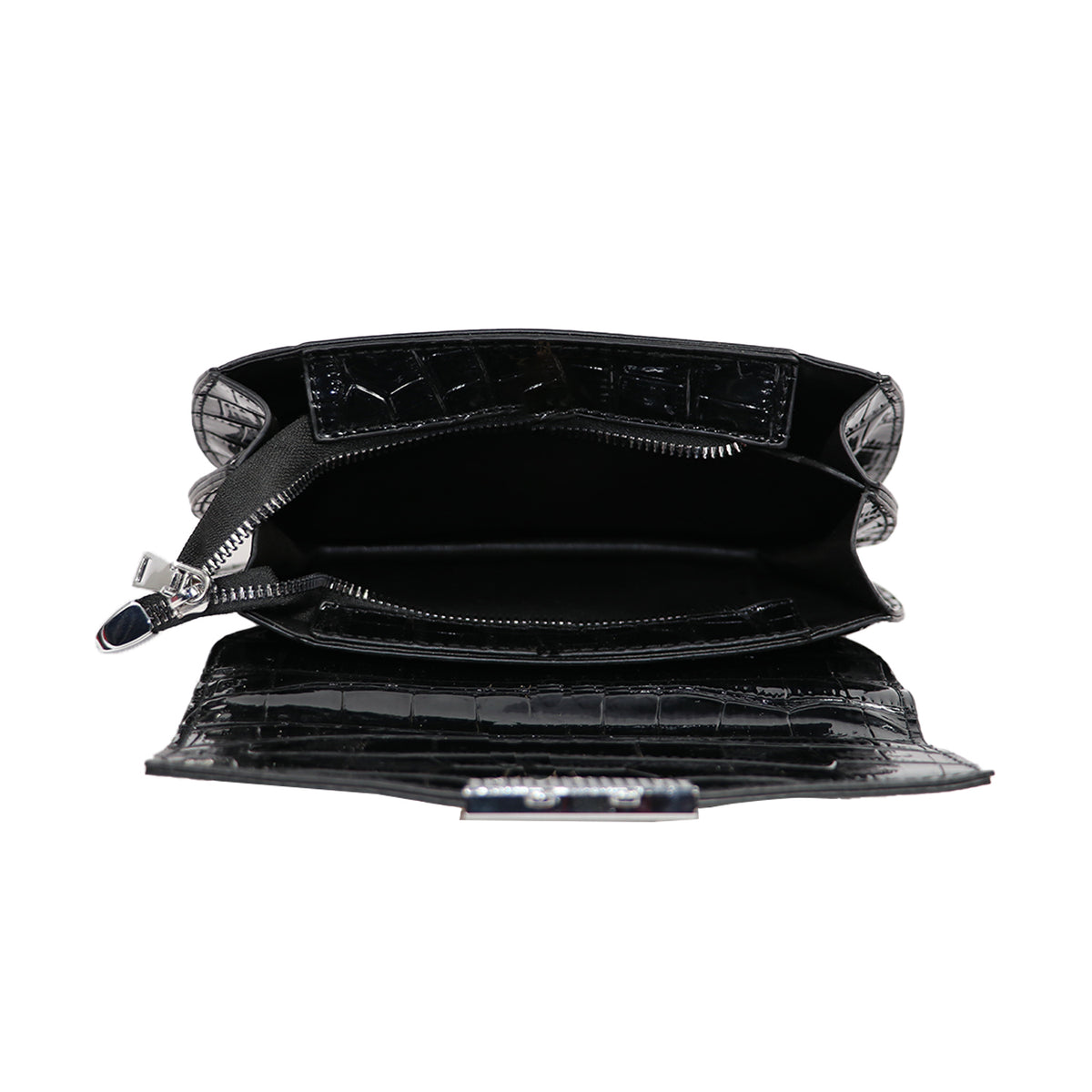 Snake Print Handbag, Black & Multicolor