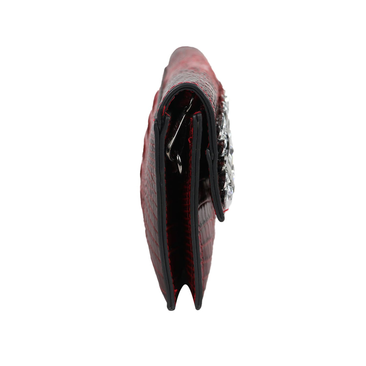 Red Embellished Designer Clutch For Function