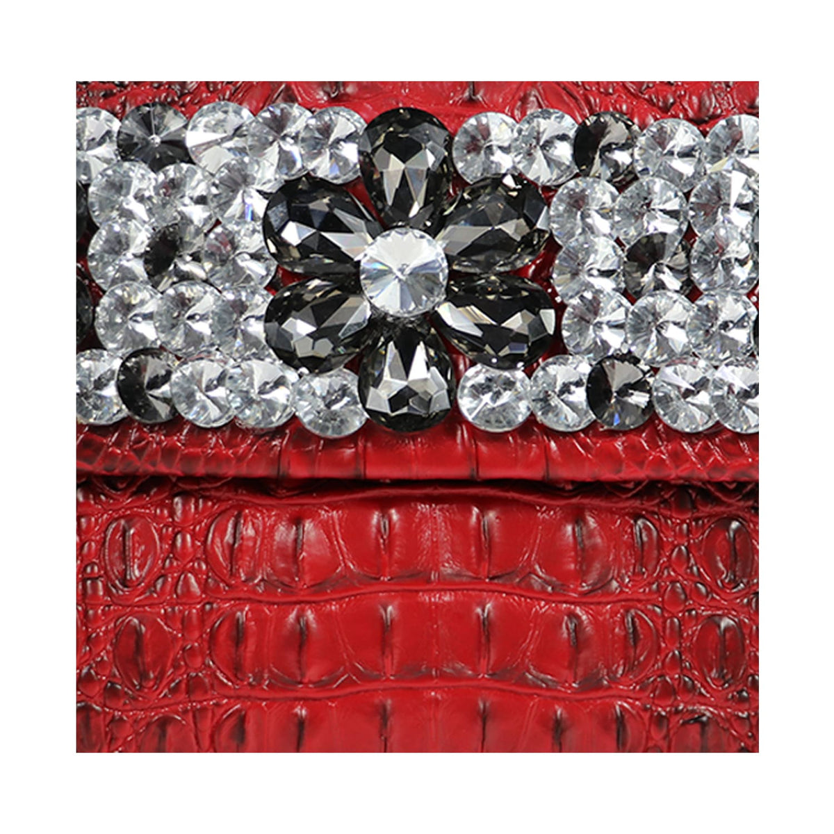 Red Embellished Designer Clutch For Function