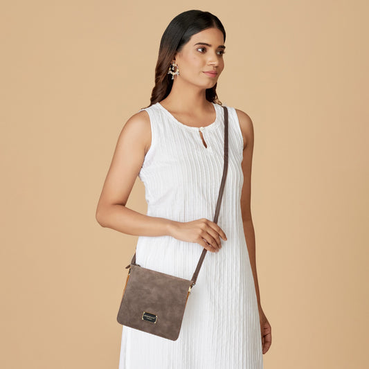 Grey Women's Crossbody Bag Travel Ready & Stylish