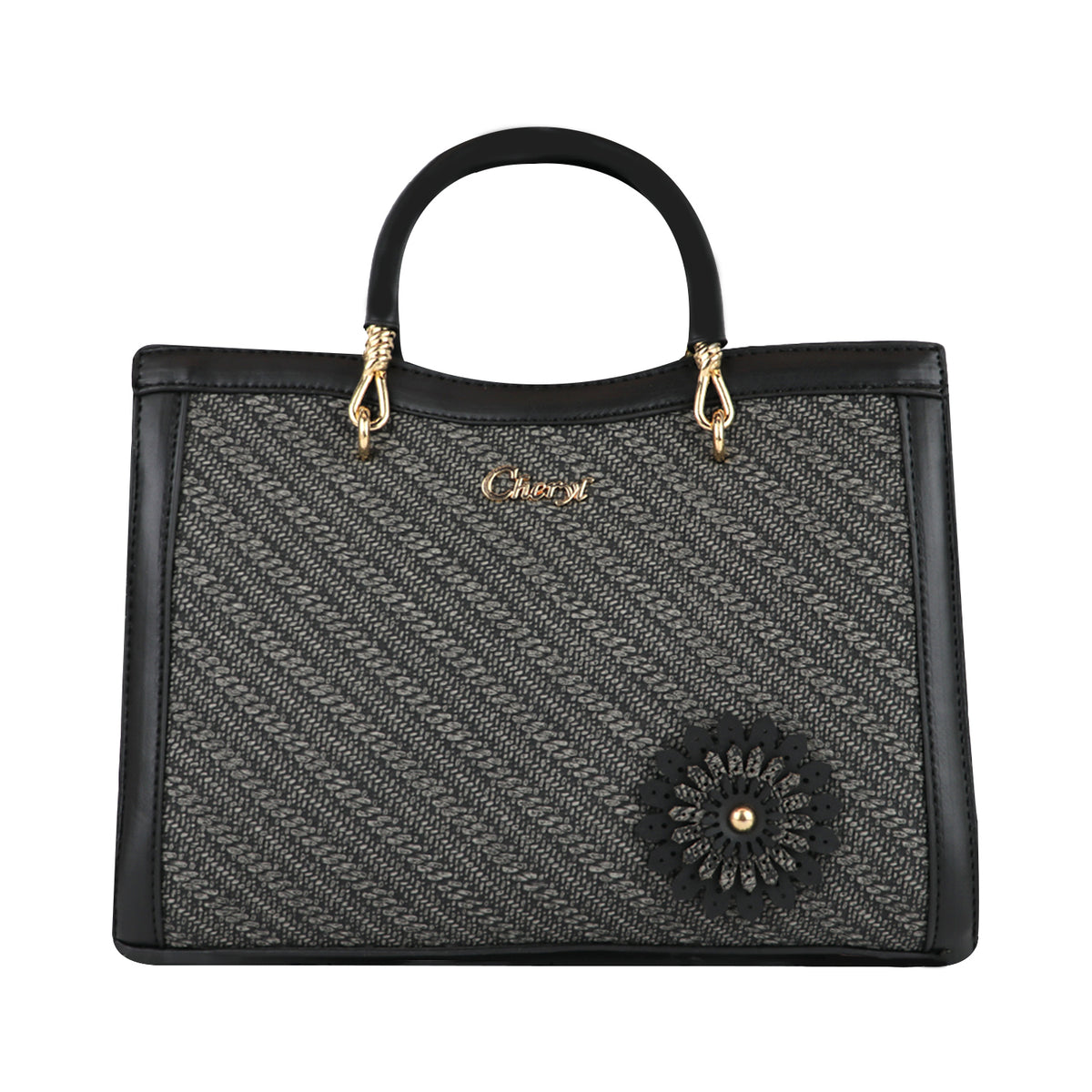 Elegant Handbag with Floral Accent, Perfect for Every Occasion