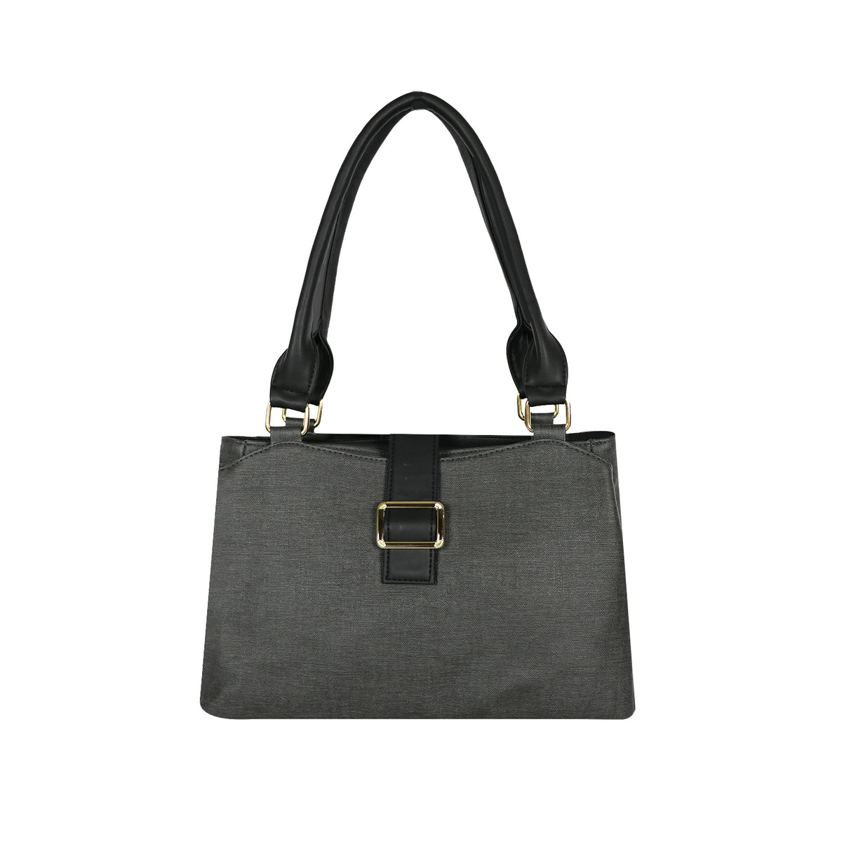 Elegant Grey & Black Bag – Stylish & Spacious Handbag for Women