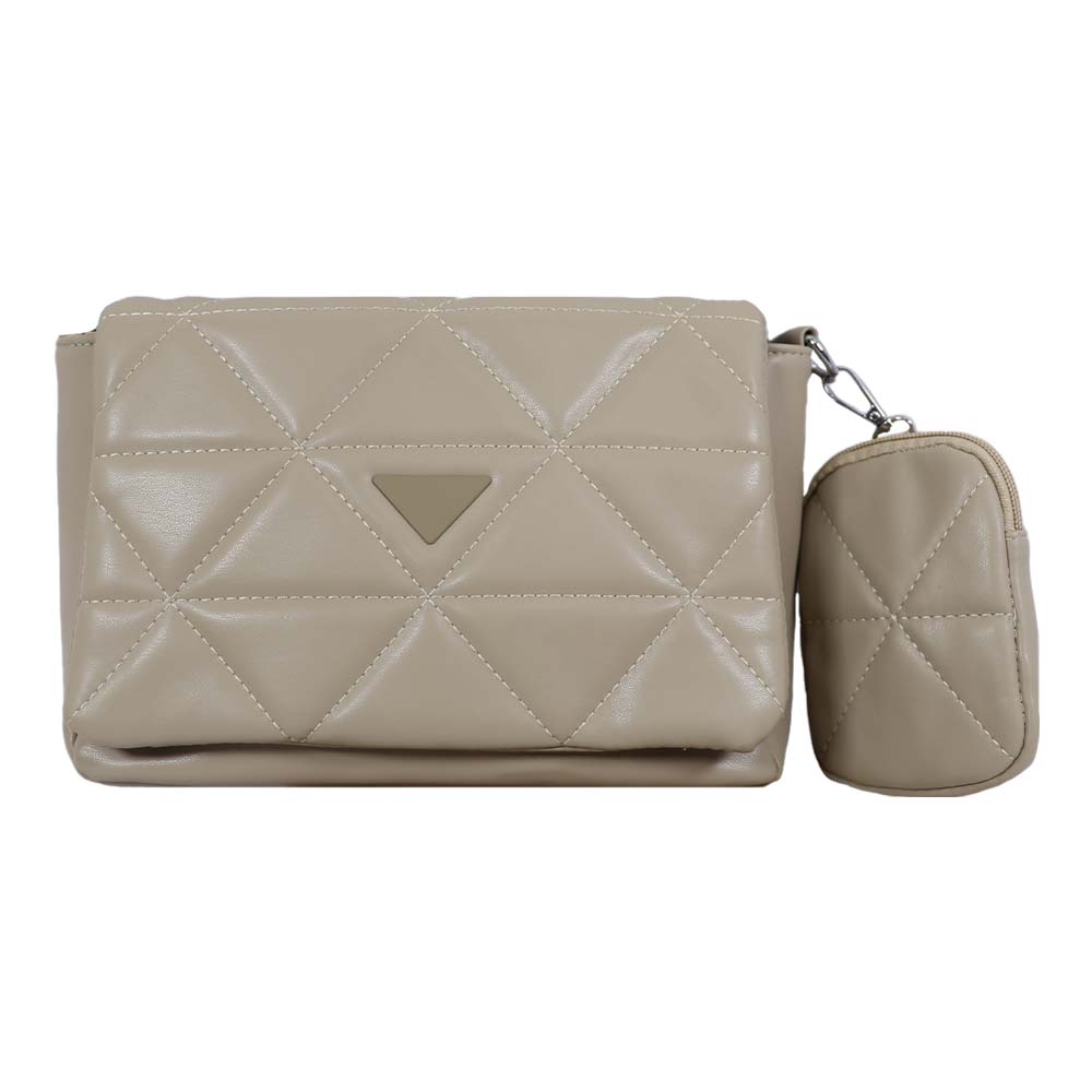 Elegant Quilted Sling Bag with Mini Pouch – Chic & Versatile