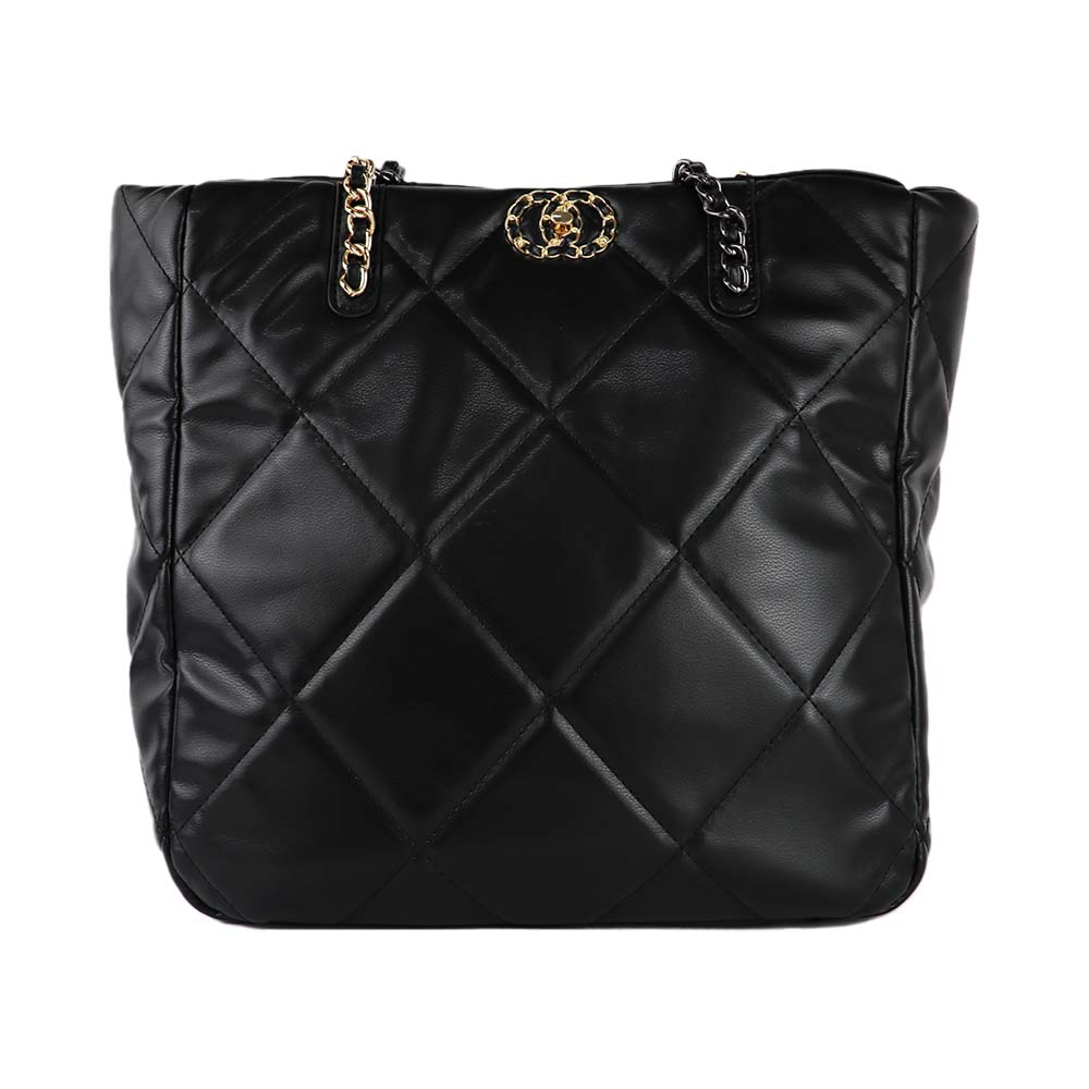 Quilted Blue Tote Bag – Chic & Spacious Everyday Shoulder Bag