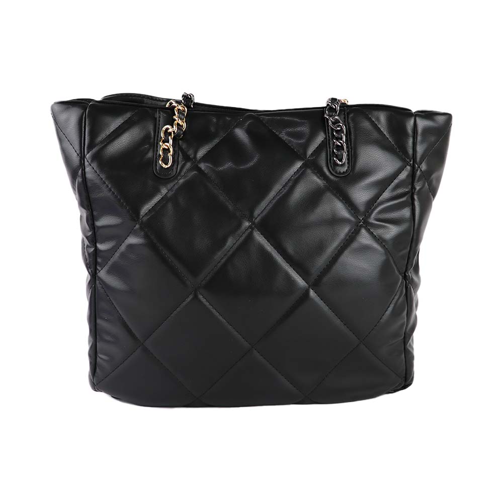 Quilted Blue Tote Bag – Chic & Spacious Everyday Shoulder Bag