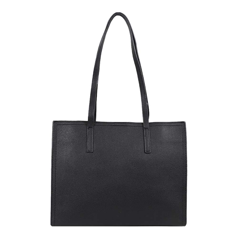 Classic Taupe Structured Tote Bag – Multi-Compartment Office Handbag